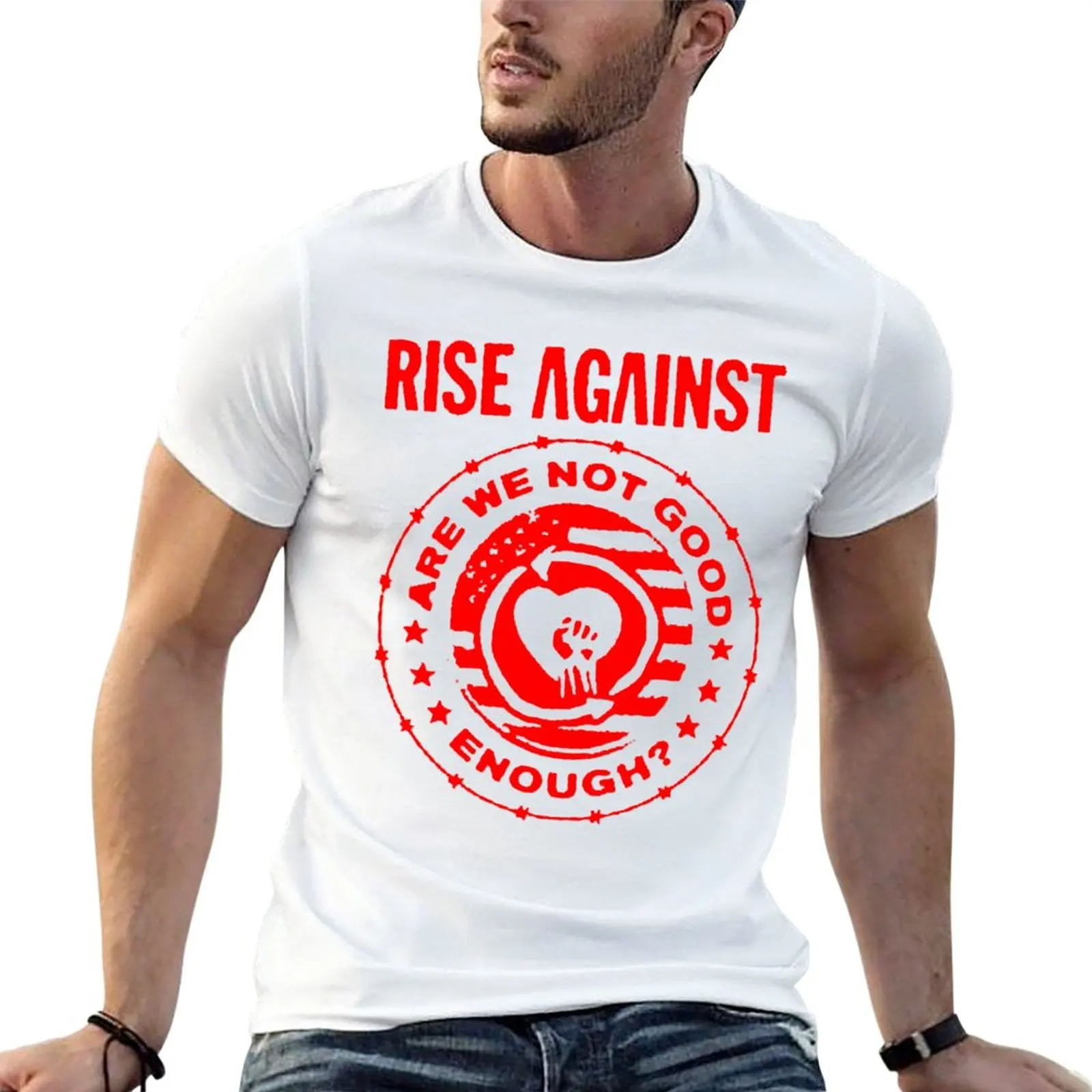 New Rise Against Logo band Music Punk rock T-Shirt vintage t shirt T-shirt for a boy oversized t shirts mens champion t shirts