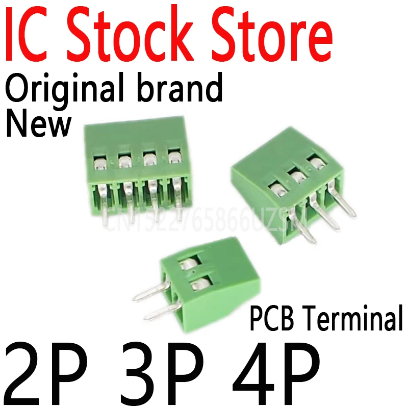 20PCS DG308 KF128 KF120 2.54mm Pitch Screw Type PCB Terminal Block 2.54mm Connector  2P 3P 4P