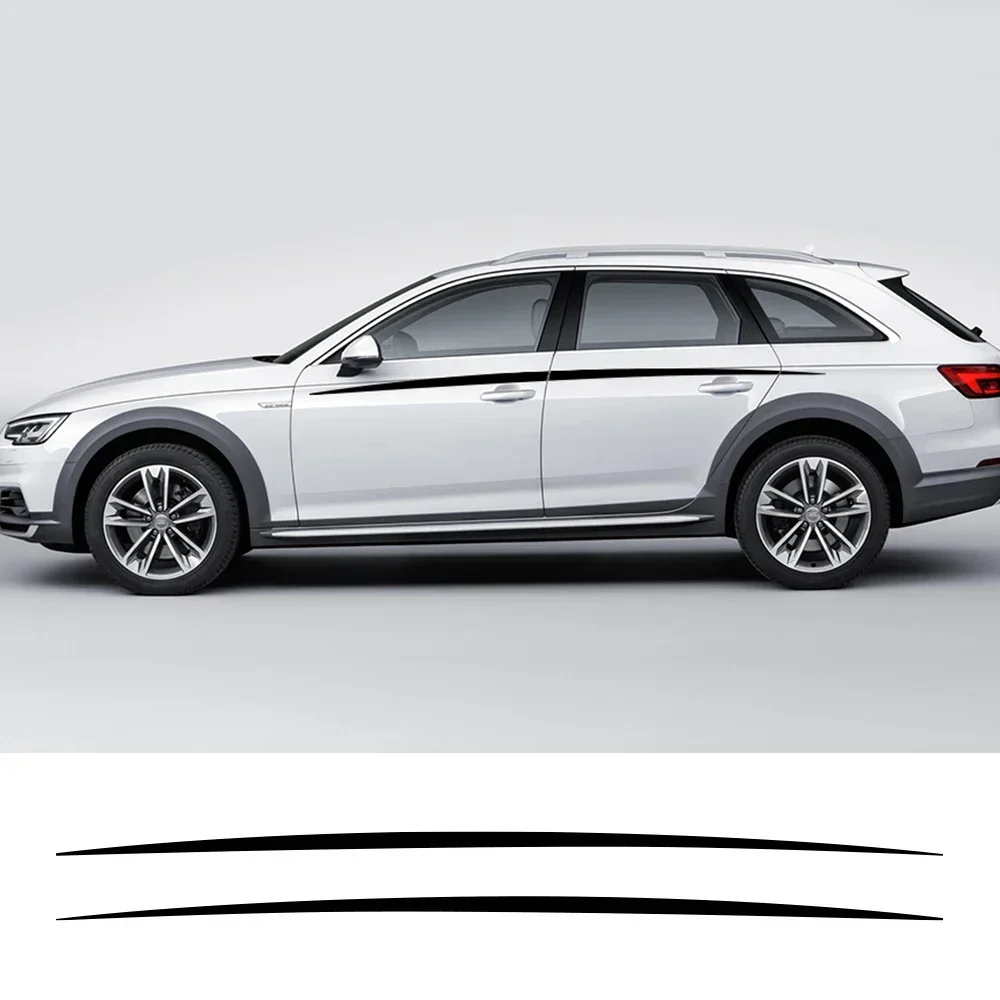 

Car Waist Line Graphics Side Door Sticker Racing Stripes Vinyl Decals Accessories For Audi A4 B8 B7 B9 8W 8K B6 Avant Quattro