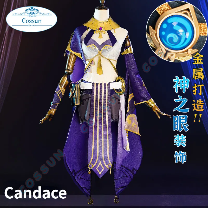 Genshin Impact Candace Cosplay Costume Game Suit Uniform Dress Full Set Halloween Carnival Party Outfit New