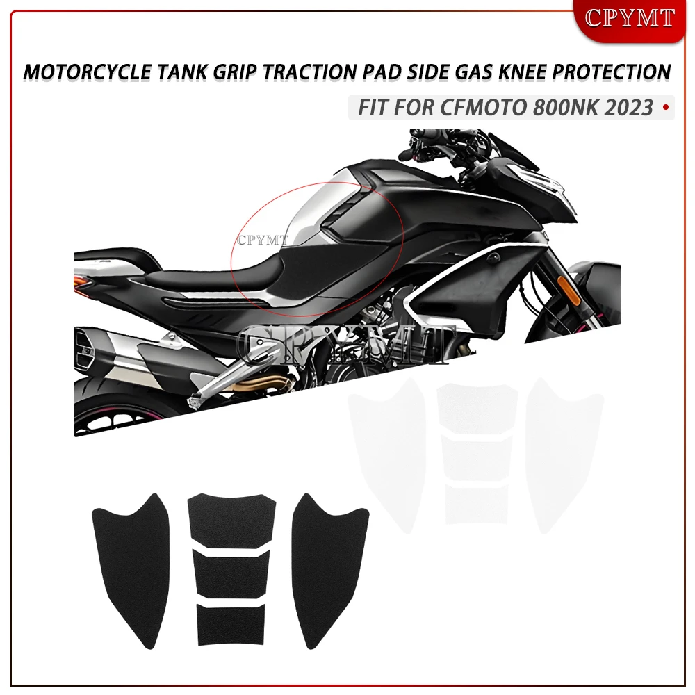 

Fit fit CFMOTO 800NK 800 NK Motorcycle Accessories Tank Grip Traction Pad Side Gas Knee Protection Frosted Sticker Decal