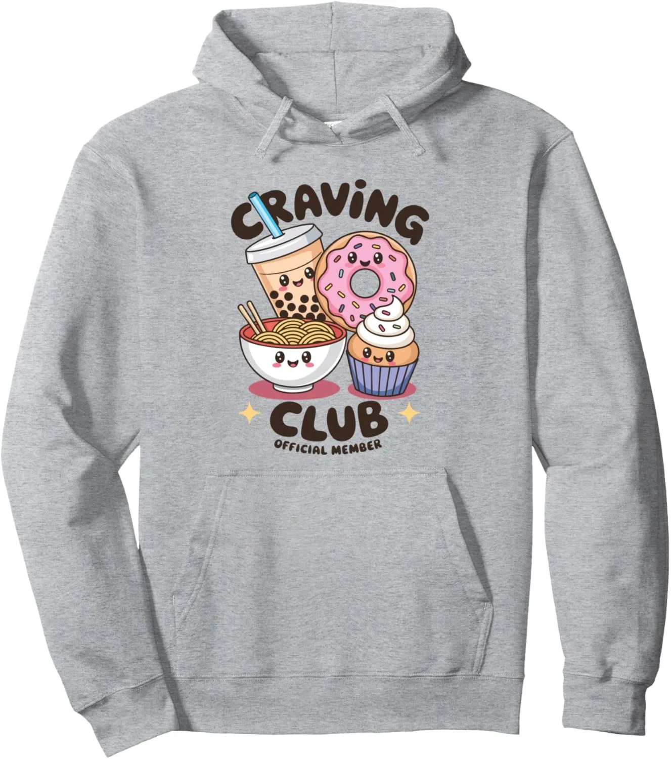 

Autumn and Winter "Craving Club Official Member" Foodie Cotton Hoodie, Adorable and Stylish Sweatshirt