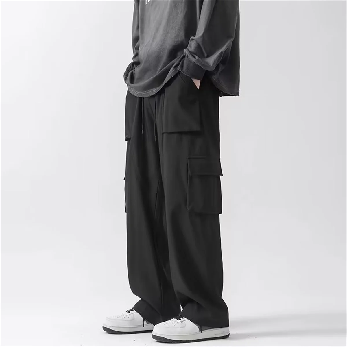 

Streetwear Hip Hop Joggers Cargo Pants Men Multi-Pocket Elastic Waist Harem Trousers Male Harajuku Casual Woman Sweatpants