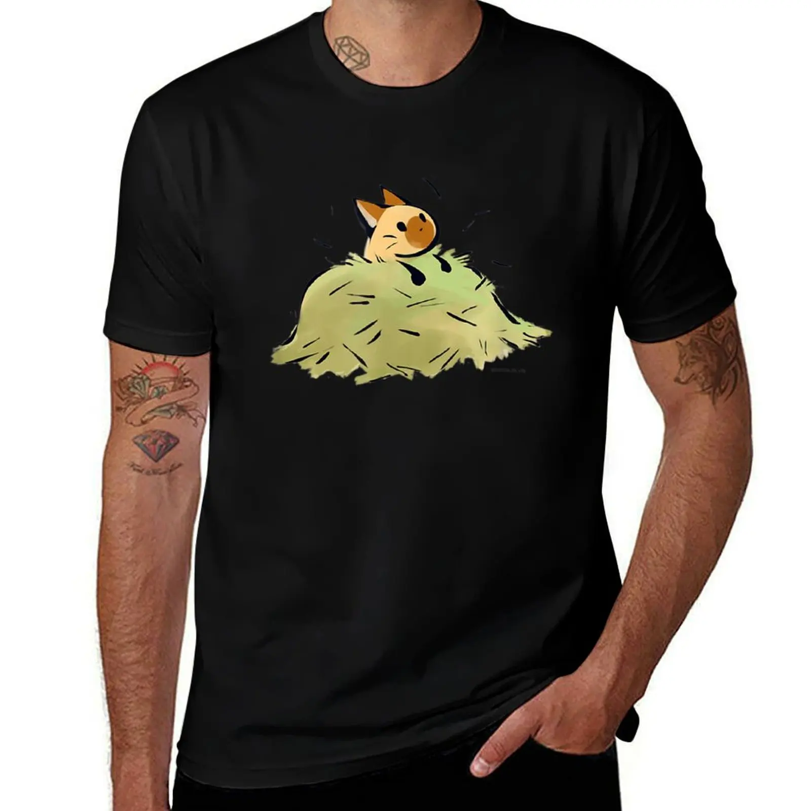 

T-Shirt RISE HUNTER shirt mens t tshirt man heavy cotton cotton graphic t T-Shirt 100% MONSTER shirts Palico