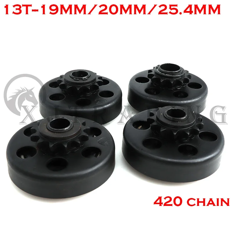 10/11/12/13/14/18Tooth Centrifugal Automatic Clutch16/19/20/25.4mm 420/35# Chain For GO Fun Minibike Kart Clutch Drive Sprocket