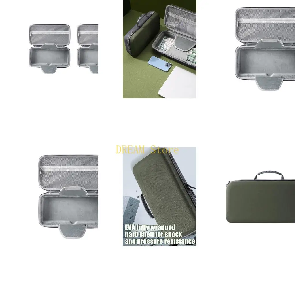 Storage Case for Mechanical Keyboard Gear with Shell Exterior, Pocket and Soft Interior for Home and Daily Carry Best Sale