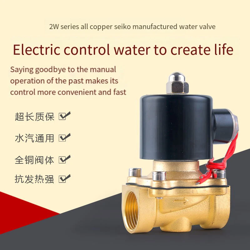 

1PCS Electric Solenoid Valve 1/4" 3/8" 1/2" 3/4" 1" DN8/10/15/20/25/32 Normally Closed Pneumatic for Water Oil Air 12V 24V 220V