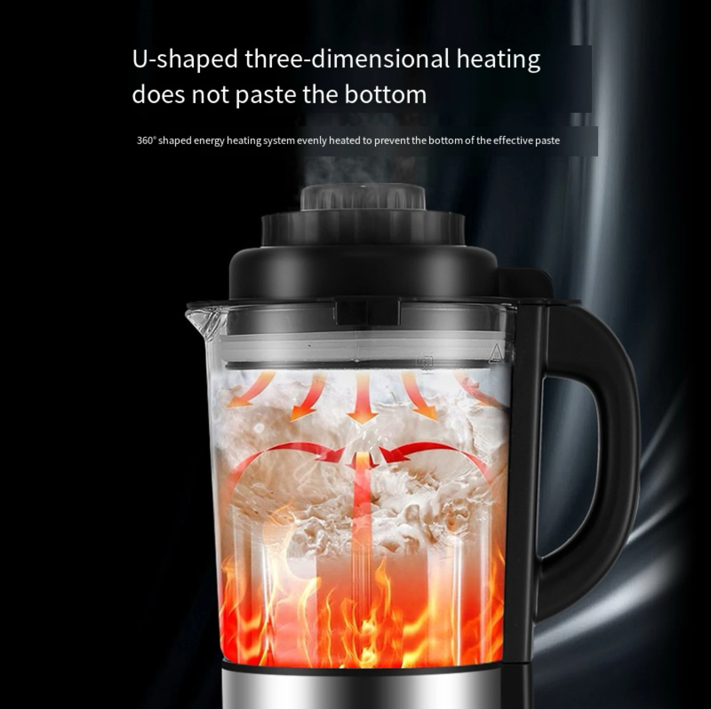 خلاط ذكي محمول مع لوحة اللمس يتحكم في عصارة وخلاط كهربائي متعدد الوظائف للاستخدام في المطبخ وحاوية زجاجية