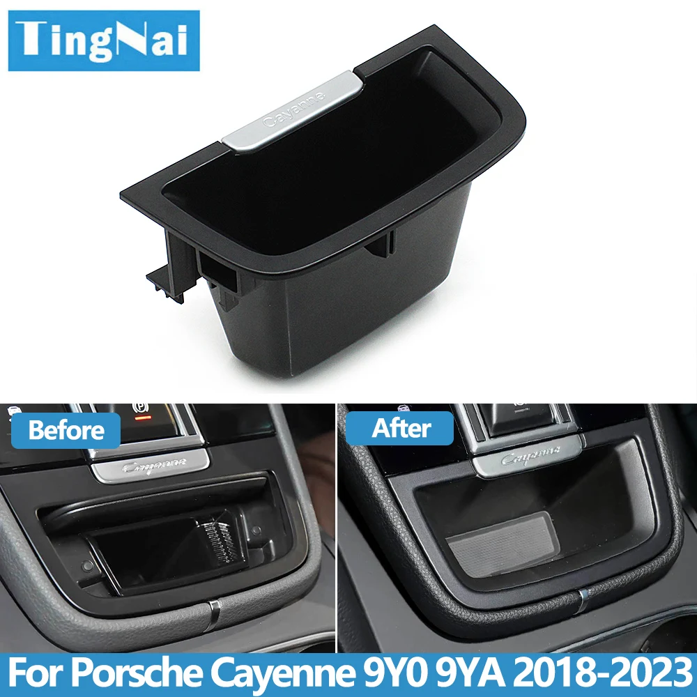 Car Center Console Modified Storage Box Insert Storage Cabinet Case Replacement For Porsche Cayenne 9Y0 9YA 2018 2019 2020 2021
