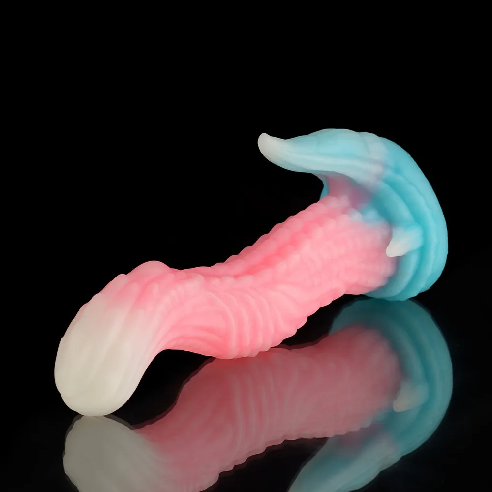 Luminous Dragon Dildo Large Dinosaur Anal Dilator Suction Cup Women Glowing Deeldo Men Monster Dilldoo Butt Plug Adult Sex Toys