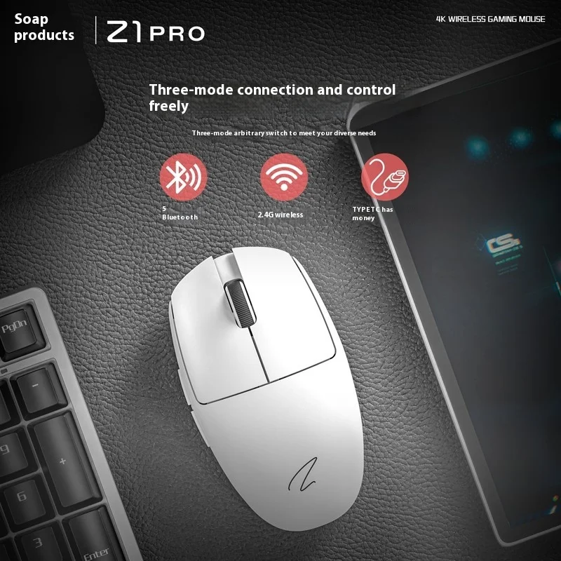 Imagem -03 - Pro Mouse sem Fio para Jogos Sensor Nórdico Chip 52840 Fps Modo 500mah Acessórios Personalizados Zopin-z1