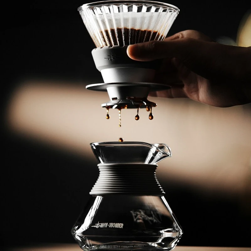 MHW-3BOMBER Bomber Fragrant pot Coffee hand brew  Sharing pot High borosilicate glass coffee pot 500ml
