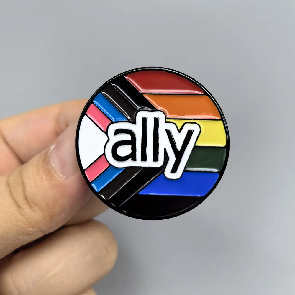 فخر العلم حليف المينا دبوس LGBTQ المساواة مثلي الجنس مثليه ثنائي الجنس عبر يدعم قوس قزح بروش شارة مجوهرات اكسسوارات #1