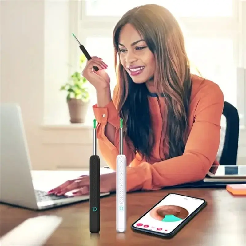 Wireless Wifi Ear Pick Otoscope Camera Luminous Ear Wax Cleaning Teeth Oral Inspection Health Care Ear Cleaner-AEF7