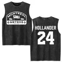 Renaltería calentada Shane Hollander 24 Montreal Metros camisetas sin mangas lavadas camiseta hombres mujeres ropa Harajuku chaleco sin mangas camisetas