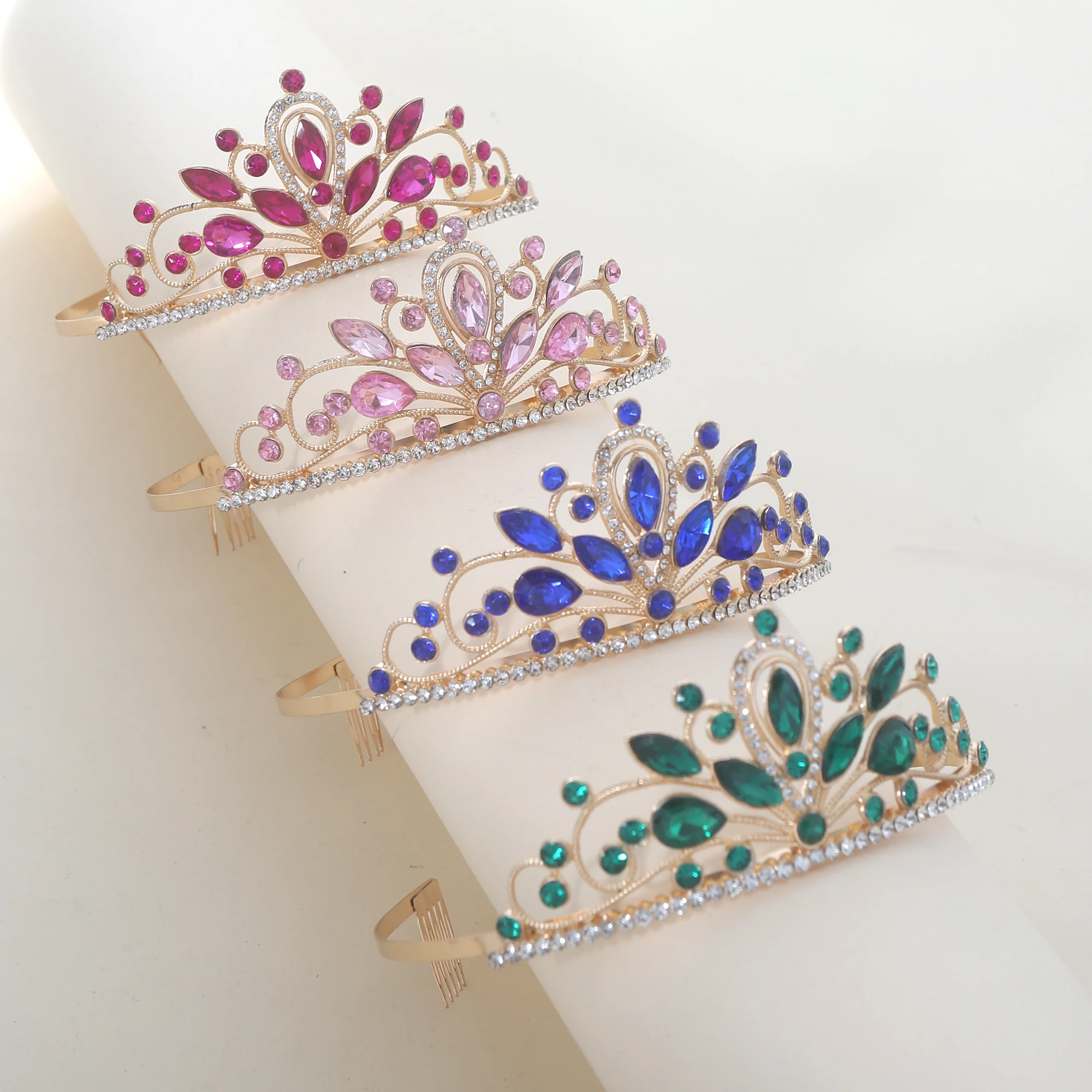 Gold Tiara Crown Women Rhinest - огляд і ціна Women'S Hair Accessories Wedding