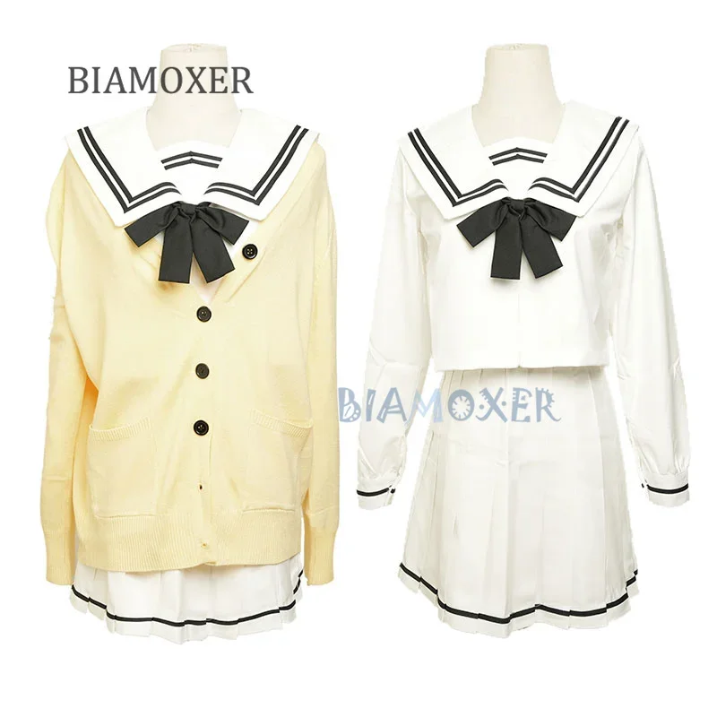 CosplayMuko Aoi MIYUKI Cosplay Costume Anime You and ME and Her: A Love Story Girl Shirt Skirt Sweater JK Uniform Halloween Cost