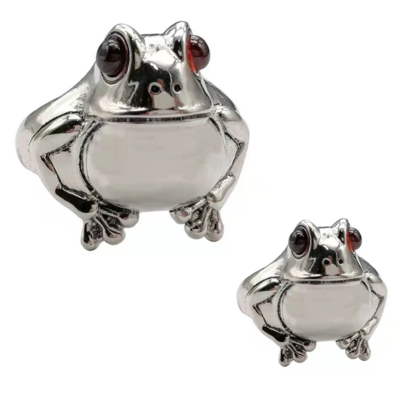 Creative Design Animal Retro Ring Adjustable Rings For Women Jewelry Animal Rings For Women Frog Toad Metal Wrap Ring Party Gift