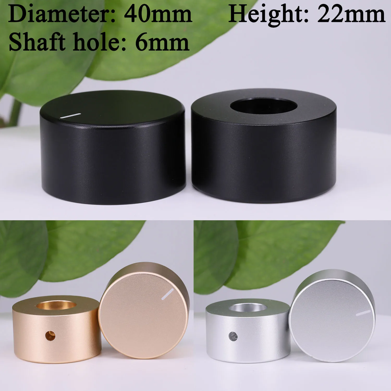 1 szt. Pokrętło regulacji głośności 21mm 25mm 30mm 35mm 48mm Aluminiowe pokrętło potencjometru Przycisk HIFI Samochodowe audio AMP DAC CD Pokrętło regulacji głośności — zdjęcie produktu 5