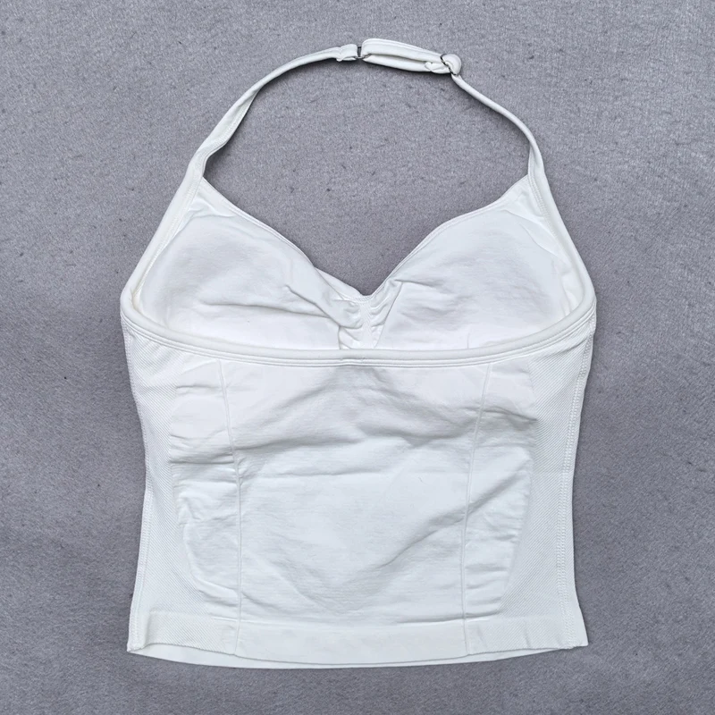 Verstellbares Sport-Träger-Top für Damen, rückenfrei, mit integriertem BH, Yoga-Kleidung, ärmellose Hemden, Workout-Outfits, Tank-Top – Detail 11