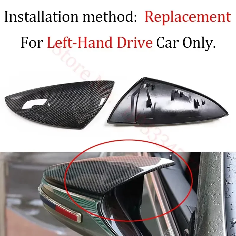 

LHD Real Carbon Fiber Car Car Rear View Side Mirror Case Cover For LEXUS ES IS LS LC UX 2016-2023 Case Add on Frame Replacement