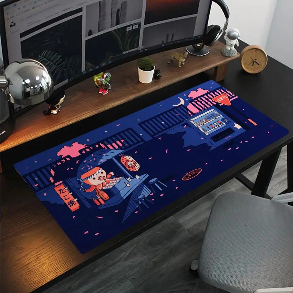 

Под лунным светом, небольшой магазин Таяки. Нескользящий моющийся коврик для мыши с резиновым дном.