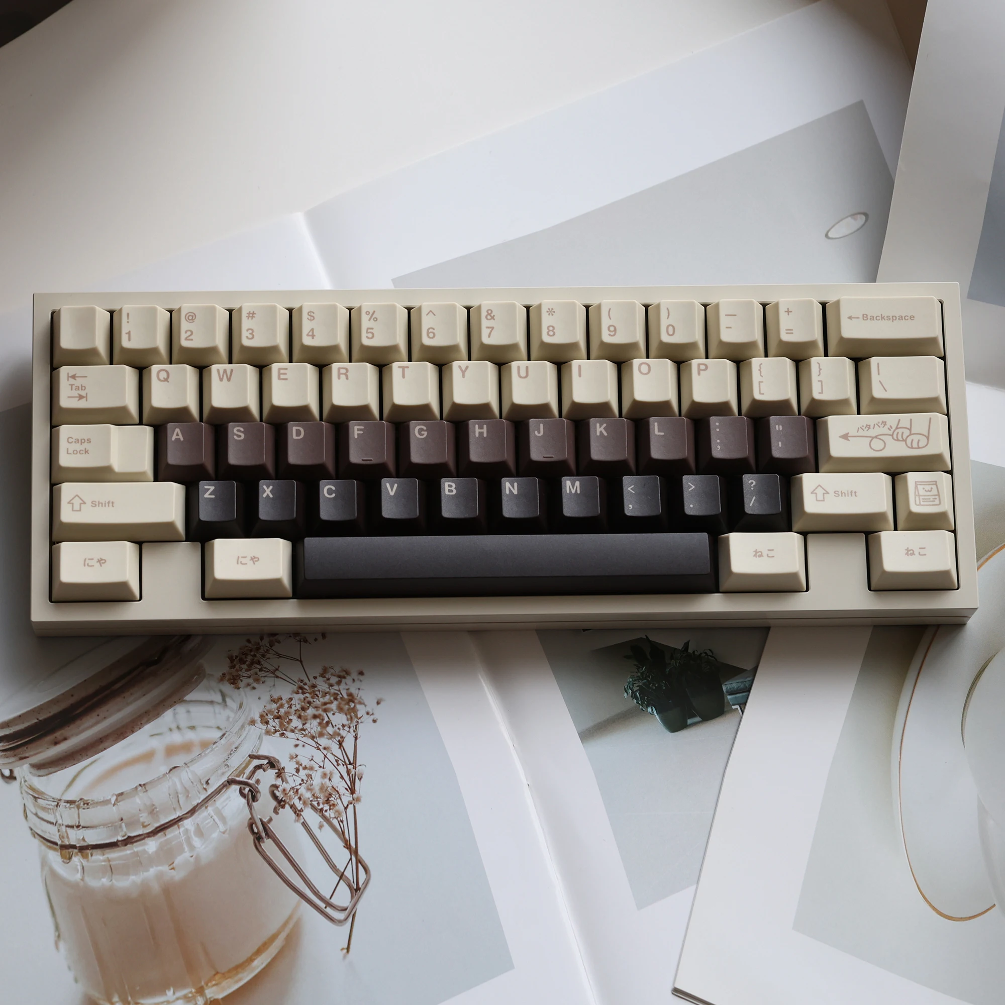 

TUT Black Sugar BOBO Dye Sub Keycap Set толстый PBT Cherry Profile для клавиатуры 87 tkl 104 ansi xd64 bm60 xd68 xd84 BM87 BM65