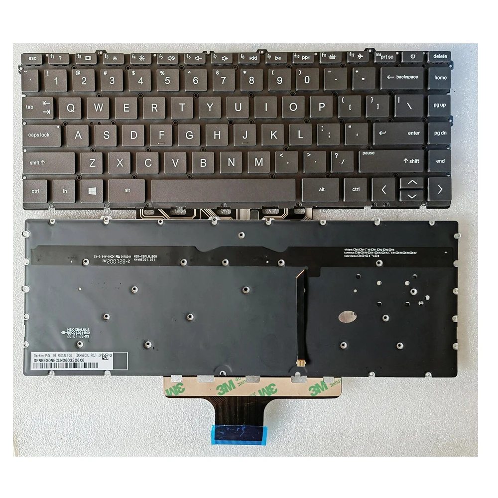 keyboard for HP Pavilion X360 14-DV 14-DW 14M-DW TPN-I137 Q234 Q244 with backlit US