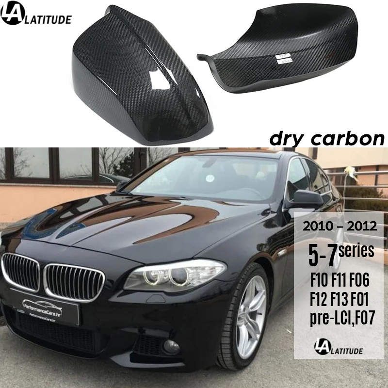 

F10 Pre-LCI Mirror Cover, Dry Carbon Door Mirror Cap Case Shell for BMW 2010 - 2016 5 Series pre-Facelifted F11 528i 530d 540i