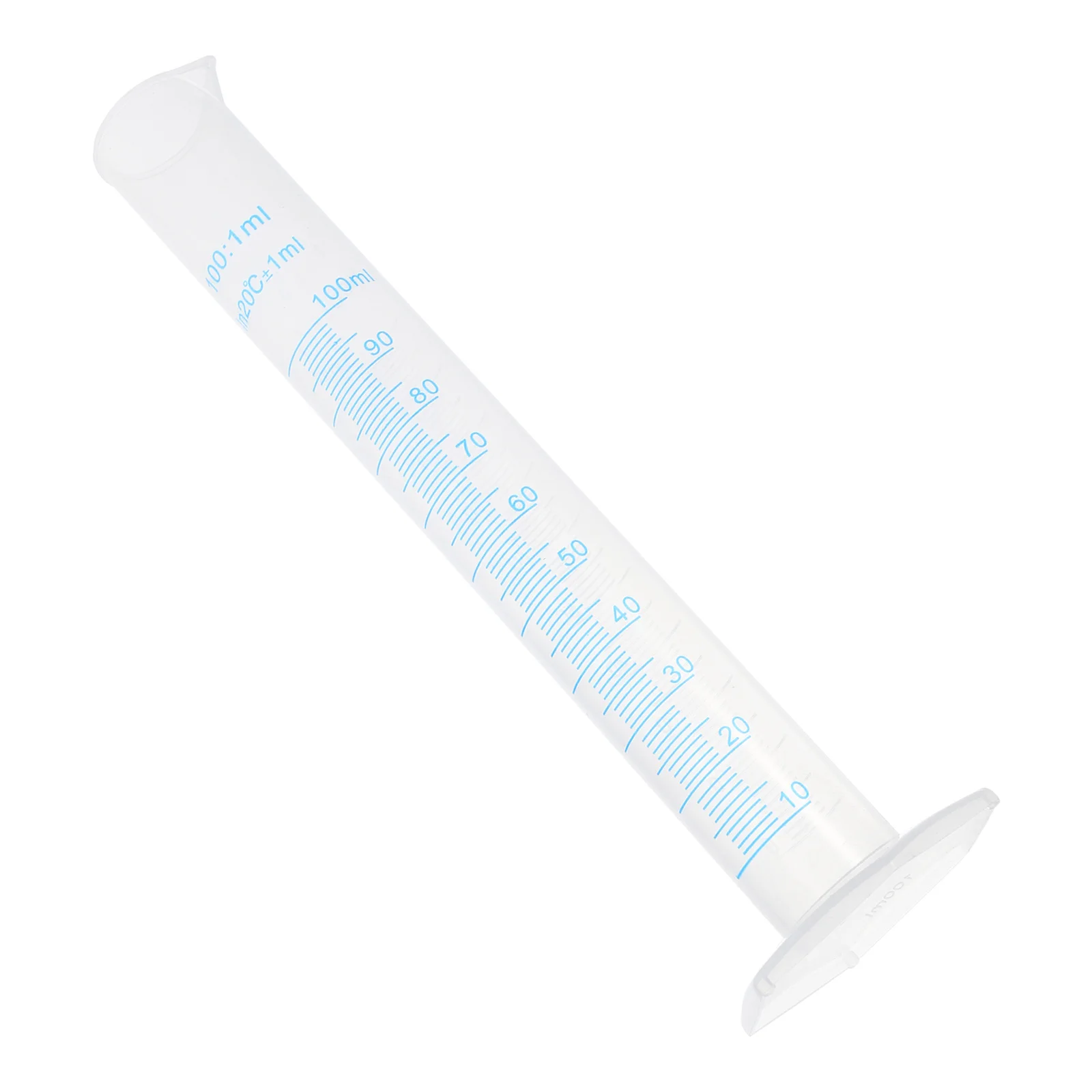 100 مل من البلاستيك الشفاف للطعام، اختبار مختبر متدرج، مقاوم للمواد الكيميائية، آمن، سطح غير مبلل، دقيق