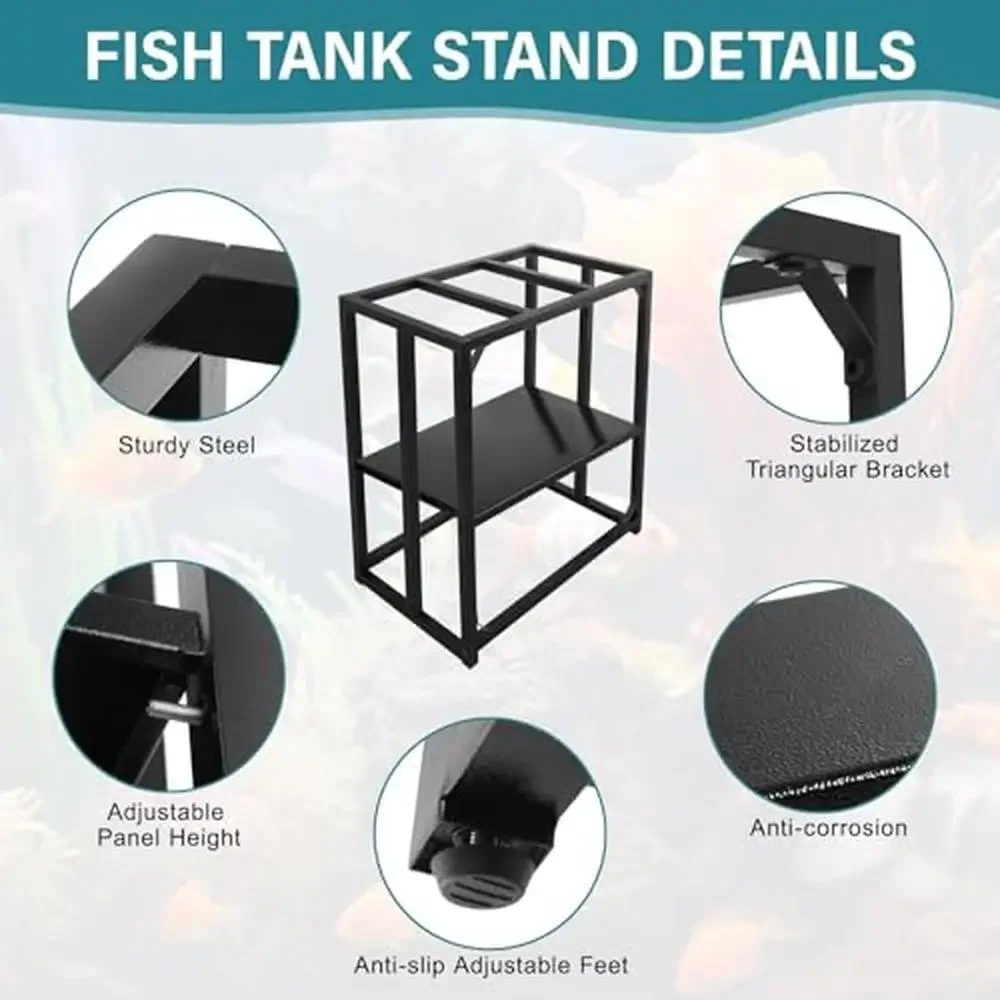 Soporte de Metal ajustable para pecera, soporte para Terrario de reptiles, estante organizador para acuario