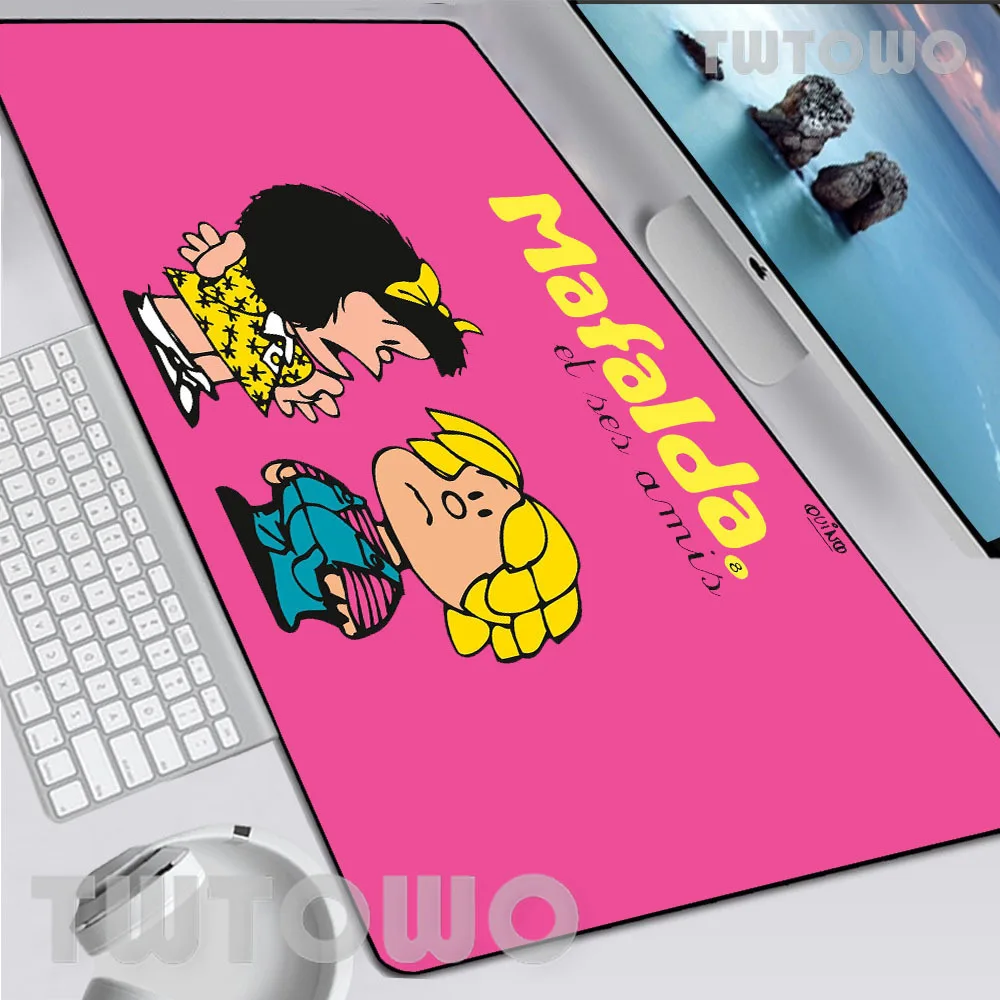 Mafalda Mousepad New XXL Home Computer Mouse Mat keyboard pad Natural Rubber Gamer Soft Anti-slip Mice Pad Table Mat