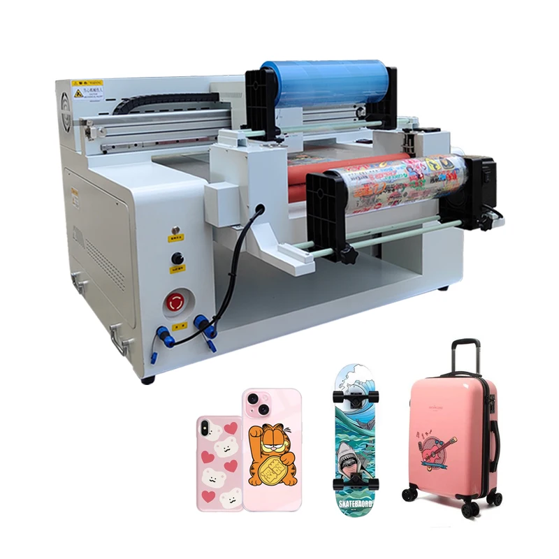 Uv 6050 Printer 600*500 Mm Size Roll To Roll And Uv Flatbed Printer With Varnish