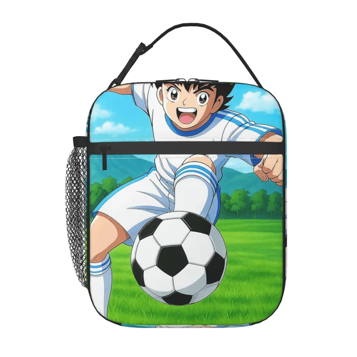 Captains Tsubasas Japan Football Anime (12) Insulated Lunch Bag for Women Children Portable Food Boxes Thermal Lunch Box Tote