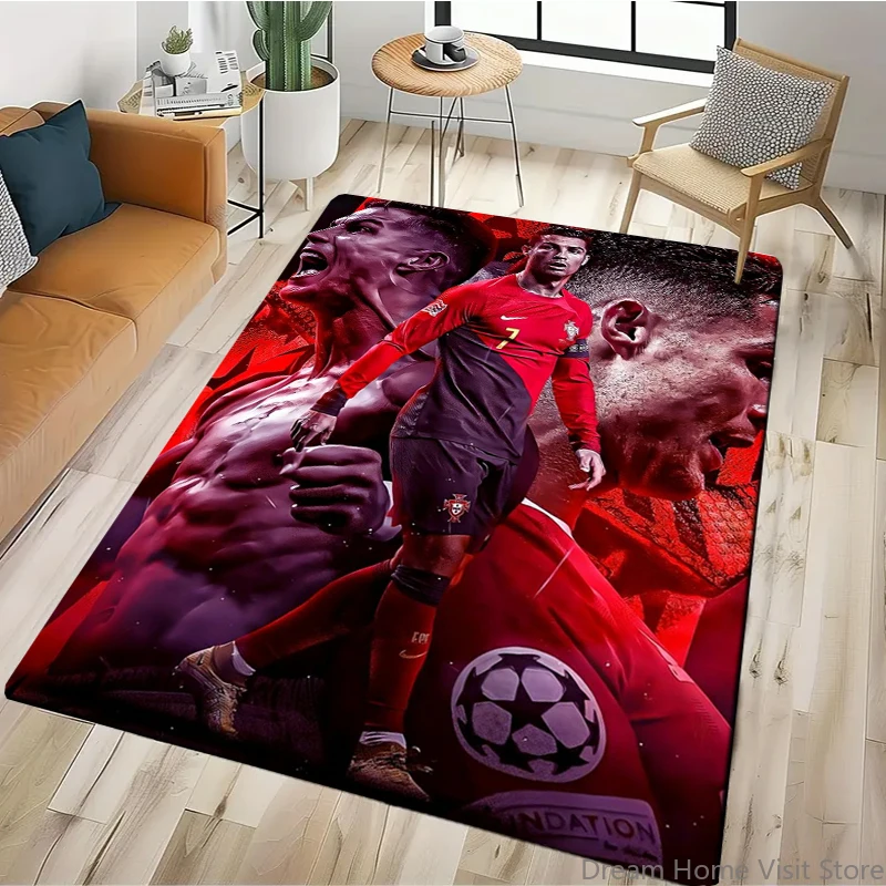 15 Size Goat Football Star R-Ronaldo Cartoon Carpet Rug for Bedroom Living Room Sofa Home Doormat Decor,Large Non-slip Floor Mat - view 4