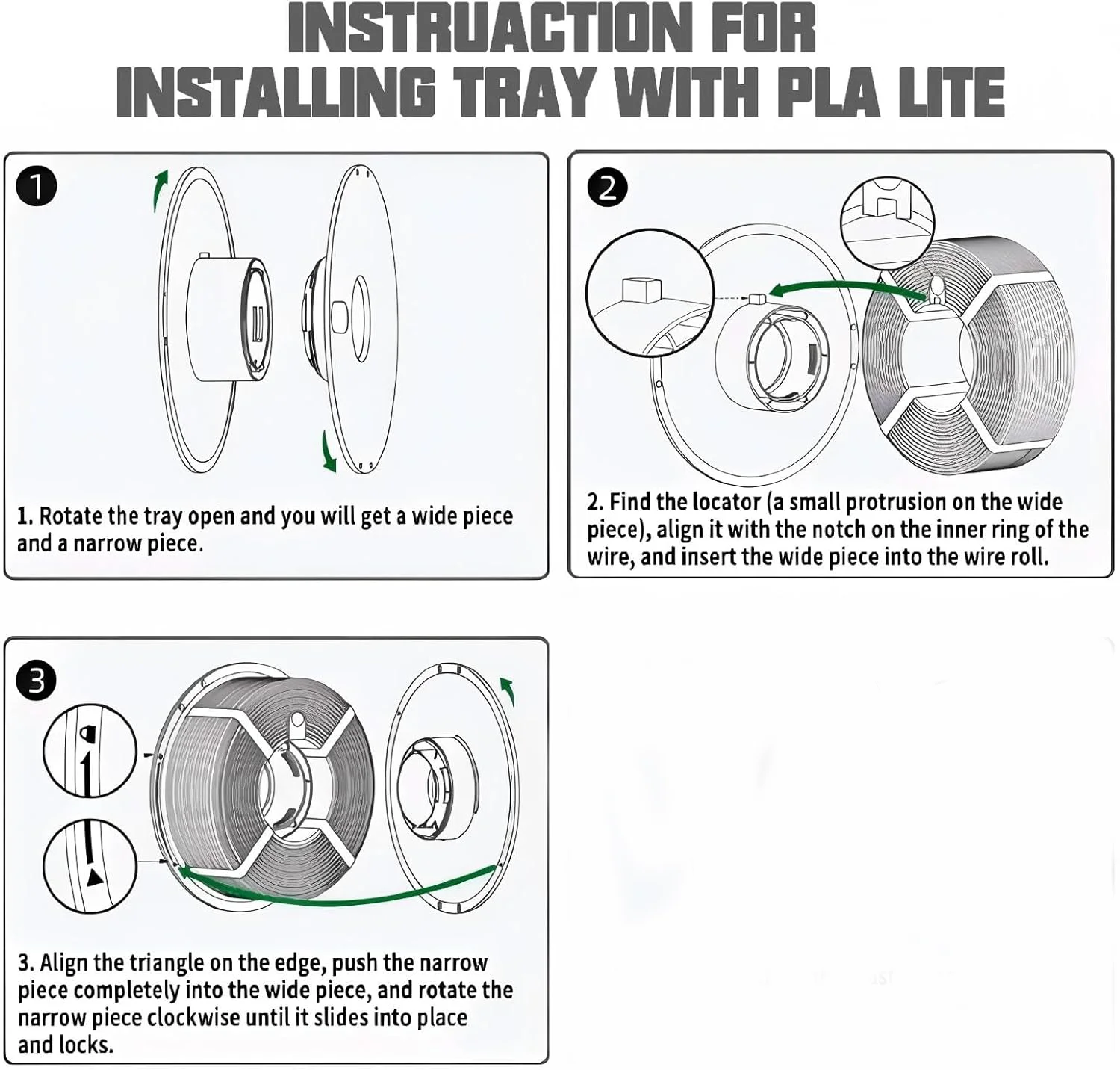 Tacka na filament do drukarki 3D AMS, zdejmowana, z uchwytem na szpulę filamentu, tacka do niskich temperatur, wielokrotnego użytku, pasuje do filamentów PLA, PETG, TPU, ABS. — zdjęcie produktu 4