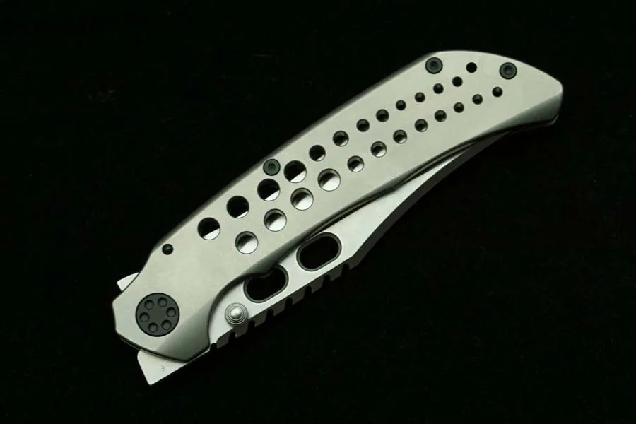 LEMIFSHE Customized 14C28N Blade Titanium Alloy Handle Folding Knife Outdoor Camping Kitchen Survival Multi functional EDC Tools