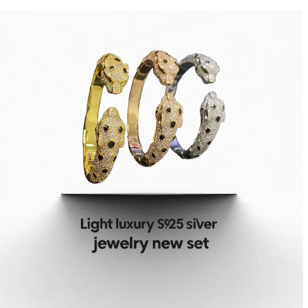 

2025 European and American Light Luxury Leopard Head Starry Zircon Bracelet, Versatile, Leading The Trend, Unique Fashion Taste