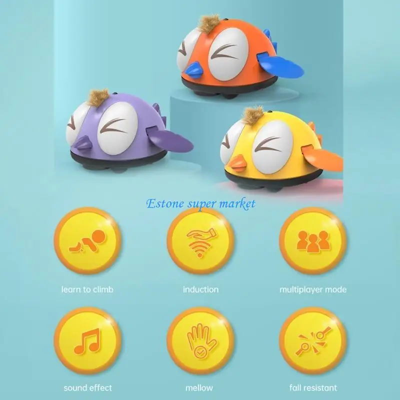 Poussin réaliste à détection geste 090B, avec roue omnidirectionnelle, Anti-Collision Simulation sonore, jouet éducatif