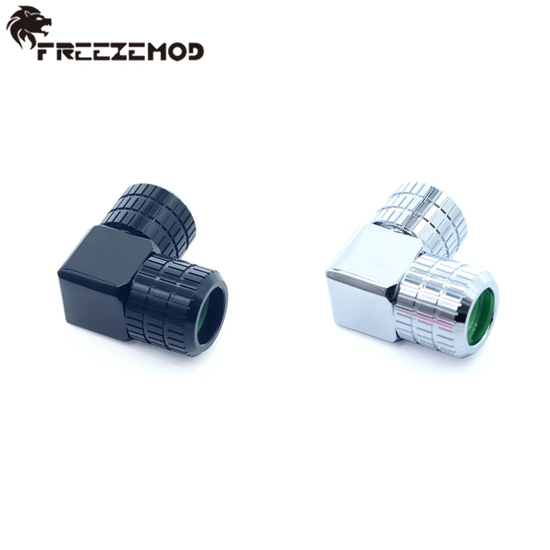 FREEZEMOD Raffreddamento ad acqua Raccordo a compressione per tubo rigido ad angolo retto da 90 gradi Anticaduta per tubo rigido da 14 mm, adattatore connettore PC