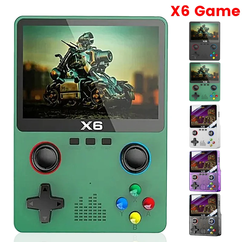 

X6 Handheld Game Player 3.5 Inch Ips Screen Game Console Retro Classic Video Game Console Joystick 11 Simulators for Kids