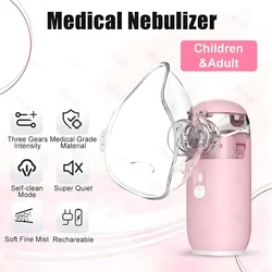 Mini Mesh Nebulizer Portable Min Silent Handheld Inhaler Ultrasonic Inhalator Mesh Atomizer Baby Adult Cough Asthma