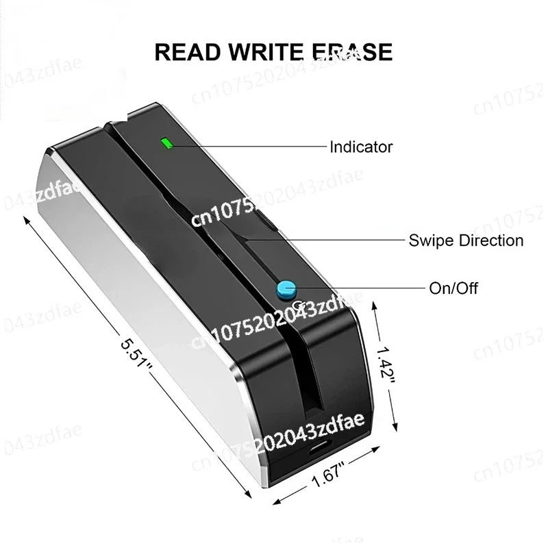 Professional manufacturing MSRX6 MSRX6BT card reader mobile terminal with nfc credit card reader all 3 tracks for blueteeth