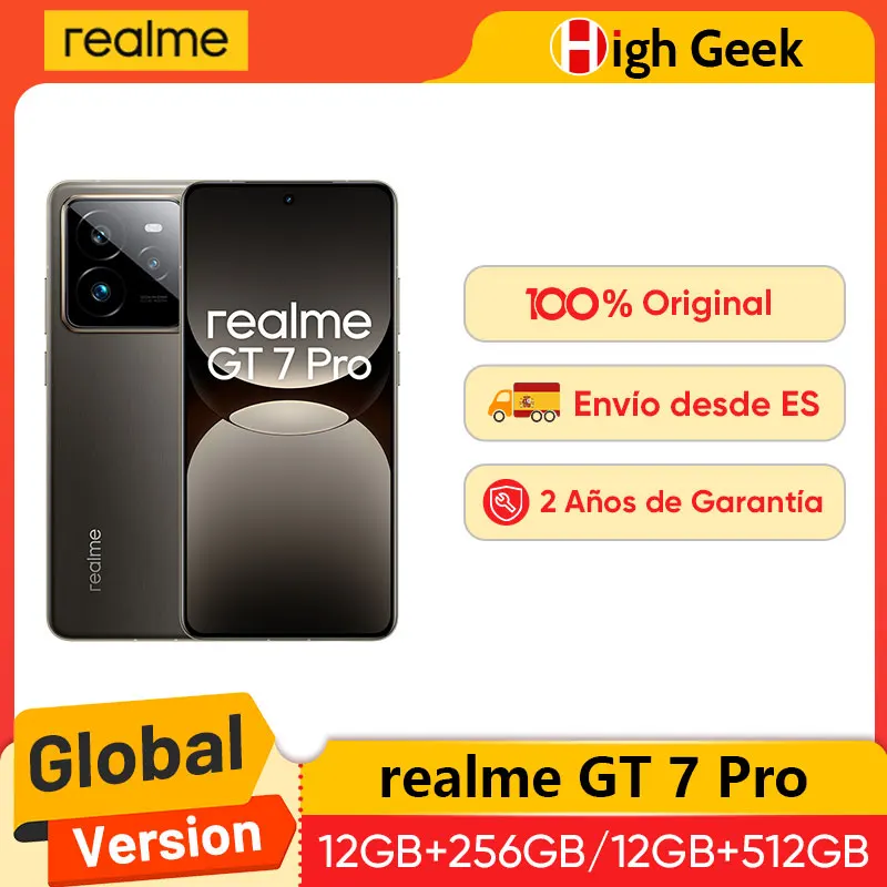 Global Version realme GT 7 Pro 5G Smartphone Snapdragon 8 Elite AI Ultra-clear Snap Camera RealWorld Eco² Display 6500mAh NFC