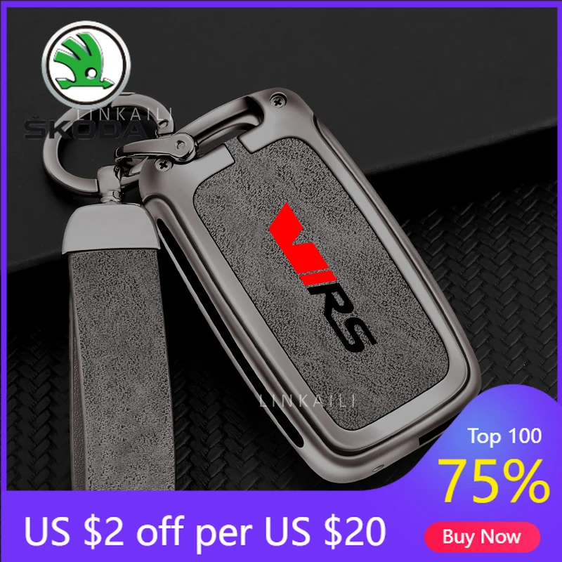 

For SKODA Suitable for Skoda Octavia Super VIRS car key bag 2012 2013 2014 manual transmission alloy leather car key bag accesso