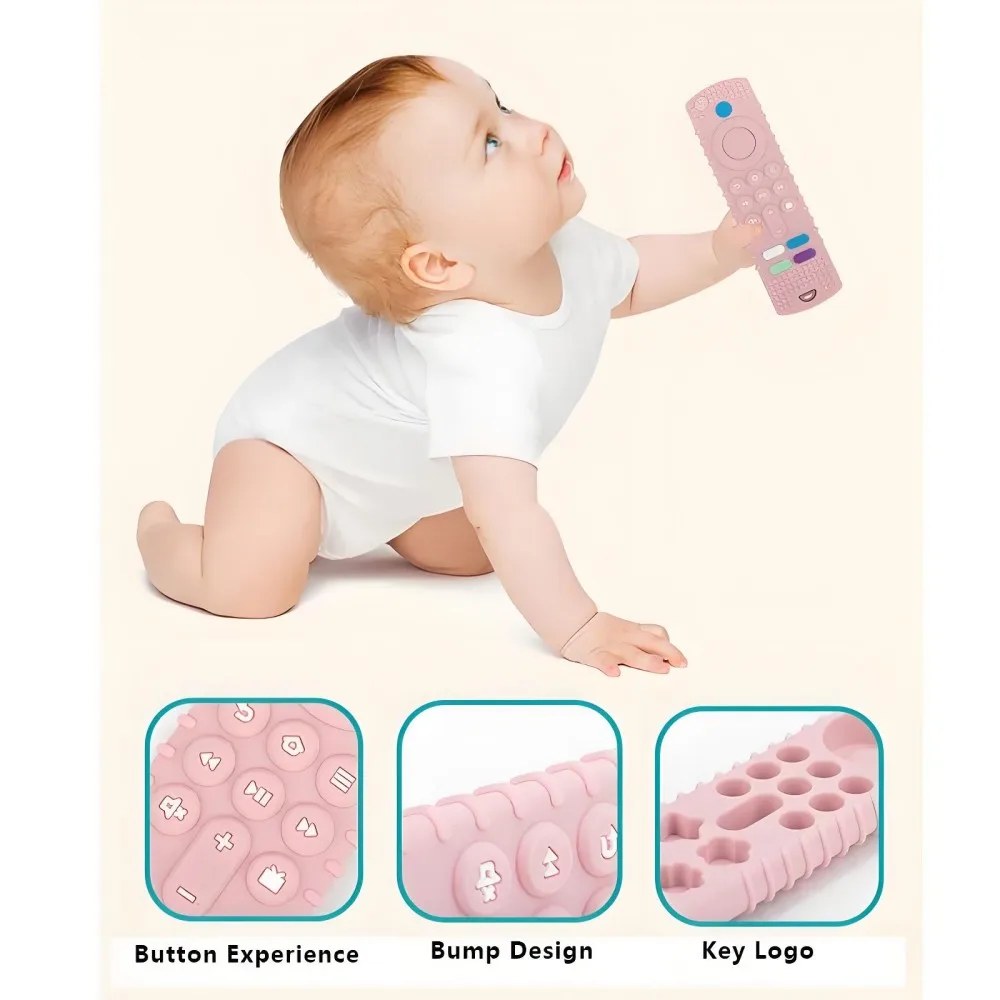 1/4pcs Children's Teething Remote Control Silicone Material Baby Teething Toys Simulation Remote Control Toys Teething Teether