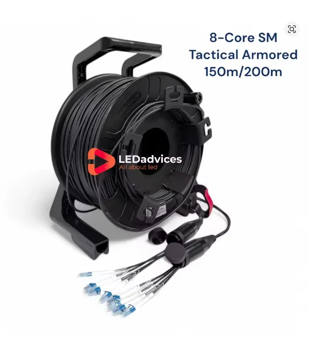 

single mode 8 cores lc fiber optic cables 150meters length with reel length fiber optic cables lc