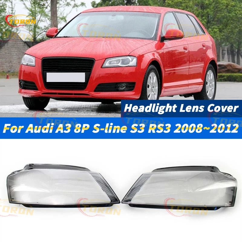 

Для Audi A3 8P S-line S3 RS3 2008 2009 2010 2011 2012 крышка автомобильной фары абажур фары крышка фары