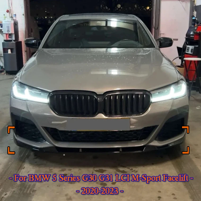 

Спойлер переднего бампера FD Style для BMW 5 серии G30 G31 LCI M-Sport Facelift 2020-2023, накладка на бампер, сплиттер, тюнинг-комплект