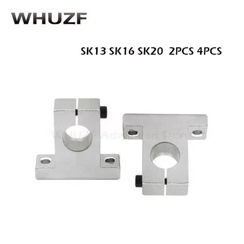 

2pcs/4pcs/lot SK13 SK16 SK20 13mm 16mm 20mm linear bearing rail shaft support Table CNC Router SH8A 3D printer Part